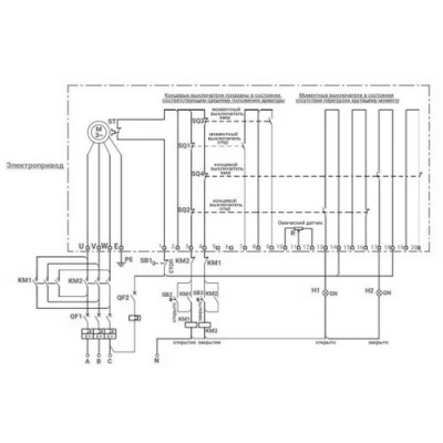 Электропривод многооборотный DN.ru MT-N-007M-O2-380VAC-У1 380В пятикулачковый, ОСТ-фланец тип А, крутящий момент 70Нм
