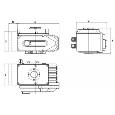 Электроприводы четвертьоборотные DN.ru QT-N-EM-B1-220VAC-У1 c датчиком обратной связи и входным управляющим сигналом 0-10 В DAR gander