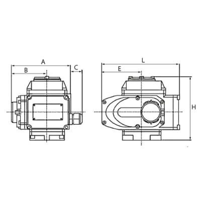 Электропривод четвертьоборотный DN.ru QT-N-040EM-O1-380VAC-У1 Gander