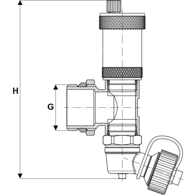 Элемент концевой для коллектора DN.ru EKK-1 1″ Ду25 Ру10, корпус - латунь HPb57-3, уплотнение - EPDM