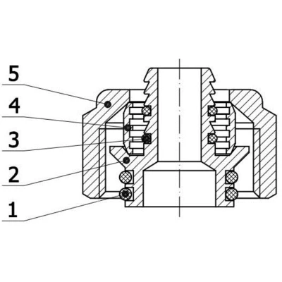 Фитинг компрессионный DN.ru FK-E 3/4″ Дн16 Ру10 евроконус, для труб PEX, PERT, корпус - латунь HPb57-3, уплотнение - EPDM