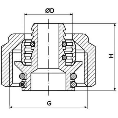 Фитинг компрессионный DN.ru FK-E 3/4″ Дн16 Ру10 евроконус, для труб PEX, PERT, корпус - латунь HPb57-3, уплотнение - EPDM