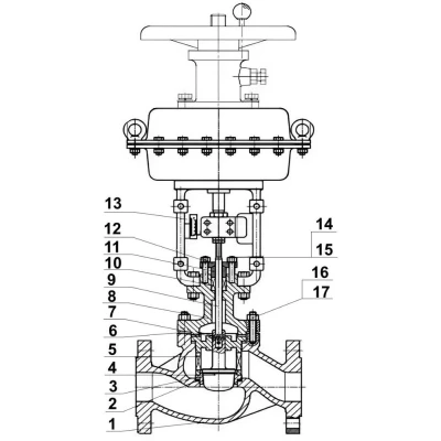 Клапаны отсечные односедельные DN.ru 22нж15нж VIS3535M-F-MIM-NO Ду15-300 Ру16 фланцевые с МИМ, корпус - нержавеющая сталь 12Х18Н9ТЛ, нормально открытые