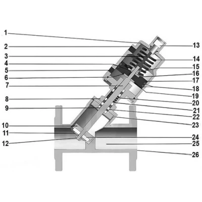 Клапан отсечной пневматический DN.ru VSP3231P-F-1PNC Ду32 Ру25, корпус - нержавеющая сталь CF8M (AISI 316), корпус привода - нержавеющая сталь CF8 (AISI 304), с пневмораспределителем DN.ru 3V210-06-NC DC24V