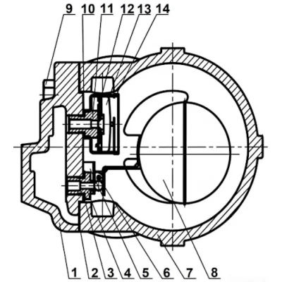 Конденсатоотводчик поплавковый DN.ru STF1331-F Ду20 Ру16 фланцевый, корпус - чугун GGG40