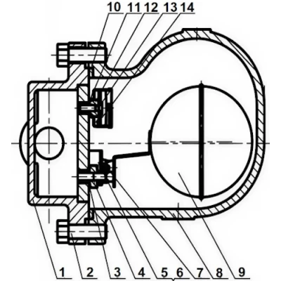 Конденсатоотводчики поплавковые DN.ru STF1331-T Ду32-50 Ру16 резьбовые, корпус - чугун GGG40