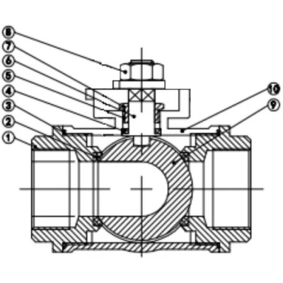 Краны шаровые DN.ru BV3232P(4pc)-SP-3WL-T-ISO-H Ду32-100 Ру40-63 3-ходовые L-тип стандартнопроходные, внутренняя резьба, корпус - нержавеющая сталь SS316, уплотнение - PTFE, с электроприводом DN.ru QT-N-EM-O1-380VAC-У1 HARK