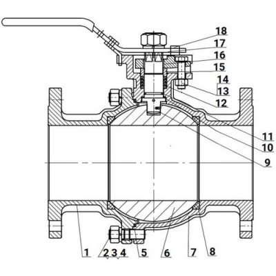 Кран шаровой для пара DN.ru BV3431PPL(2pc)-FP-F-ISO-H Ду200 Ру25 полнопроходной, двухсоставной, фланцевый, корпус - углеродистая сталь WCB, шар - нержавеющая сталь 304, уплотнение - PPL (параполифенил), с рукояткой