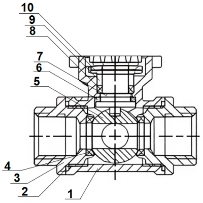 Краны шаровые DN.ru BV3232P(4pc)-SP-3WT-T-ISO-H WDVF Ду25 Ру63 стандартнопроходные, 3-ходовые Т-тип, внутренняя резьба, нержавеющая сталь AISI 316, с пневмоприводом PA-DA, пневмораспределителем 4V320-08 220В NAMUR и магнитным переключателем ALS200D