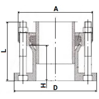 Муфта соединительная ПФРК DN.ru CCFS1212E-FS Ду100 Ру10/16, корпус - чугун GGG450-10, уплотнение - EPDM, обжимной диаметр 109-128мм TIAN