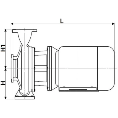 Насосы центробежные, консольно-моноблочные DN.ru КМ горизонтальные, корпус - чугун, мощность - 1.07-55.9кВт, напор - 12.5-80м, производительность - 105-6666л/мин, 220/380В-380/660В, с электродвигателем