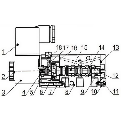 Пневмораспределитель DN.RU 4M310-08 220V NAMUR присоединение 1/4, пятиканальный 220B для четвертьоборотных пневмоприводов