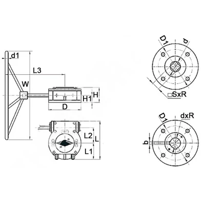Редукторы четвертьоборотные DN.ru HARC RQNx-xZ-x