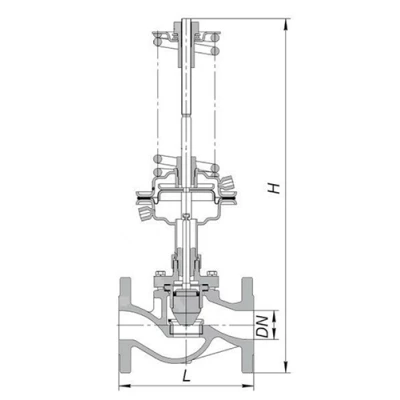 Регуляторы давления после себя DN.ru PRA2135М-MA-F-NO Ду15-150 Ру25 Kv0.25-200 фланцевые, корпус - сталь 25Л, уплотнение - металл, с мембранным приводом
