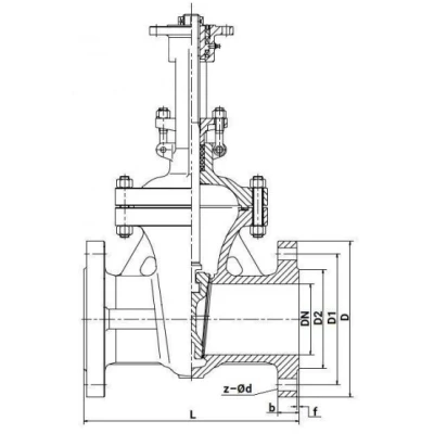 Задвижка клиновая 30с941нж DN.ru GVWR2121M-2W-F-ОСТ Ду80 Ру16 фланцевая, корпус - сталь 25Л, материал клина - сталь 25Л, уплотнение - металл, с ОСТ-фланцем, голым штоком, GAIR, с электроприводом DN.ru MT-N-020EM-O2-220VAC-У1 220В