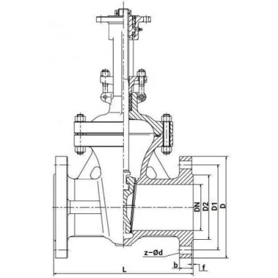 Задвижка клиновая 30с941нж DN.ru GVWR2121M-2W-F-ОСТ Ду150 Ру16 фланцевая, корпус - сталь 25Л, материал клина - сталь 25Л, уплотнение - металл, с ОСТ-фланцем, GAIR, с электроприводом DN.ru MT-N-020EM-O1-380VAC-У1 380В
