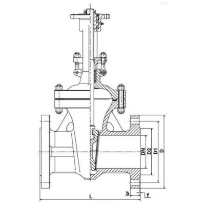 Задвижка клиновая 30с964нж DN.ru GVWR2121M-2W-F-ОСТ Ду200 Ру25 фланцевая, корпус - сталь 25Л, материал клина - сталь 25Л, уплотнение - металл, GAIR, с электроприводом DN.ru MT-N-030EM-O2-220VAC-У1