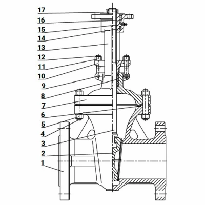 Задвижка клиновая 30с941нж DN.ru GVWR2121M-2W-F-ОСТ Ду150 Ру16 фланцевая, корпус - сталь 25Л, материал клина - сталь 25Л, уплотнение - металл, с ОСТ-фланцем, GAIR, с электроприводом DN.ru MT-N-020EM-O1-380VAC-У1 380В