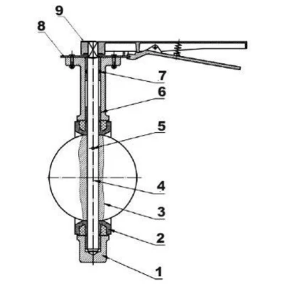 Затвор дисковый поворотный DN.ru WBV1413E-2W-Fb-H Ду80 Ру16 межфланцевый, корпус -чугун GGG50, диск - чугун GGG40, уплотнение - EPDM, с рукояткой