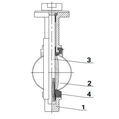 Затвор дисковый поворотный для абразивных сред DN.ru WBV1632E-2W-Fb-H Ду125 Ру16 межфланцевый, корпус - чугун QT450, диск - нержавеющая сталь 316L, уплотнение - EPDM, с электроприводом DN.ru QT-N-008EM-O1-380VAC-У1 380В HARK