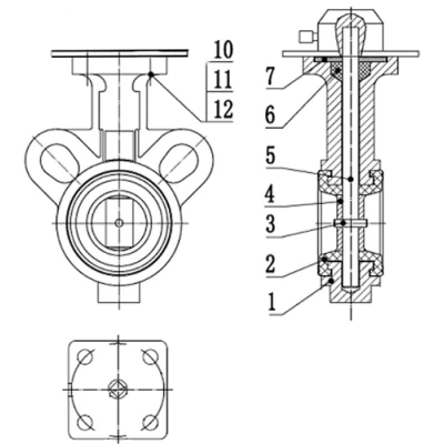 Затворы дисковые поворотные DN.ru WBV0232E-2W-Fb-H Ду25-32 Ру16, корпус - алюминиевый сплав, диск - нержавеющая сталь 316L, уплотнение - EPDM, с пневмоприводом PA-SA, пневмораспределителем 4V320-10 NAMUR AC220V и БКВ APL-510N EX