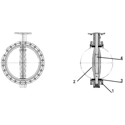 Затворы дисковые поворотные DN.ru WBV1331E-2W-F-H Ду50-200 Ру16, корпус - чугун GGG40, диск - нержавеющая сталь 304, уплотнение - EPDM, с пневмоприводом PA-DA, пневмораспределителем 4V320-10 NAMUR AC220V, БКВ APL-410N EX и БПВ AFC2000