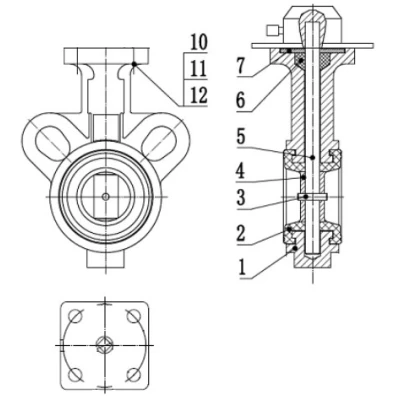 Затвор дисковый поворотный DN.ru WBV0232E-2W-Fb-H Ду32 Ру16, корпус -алюминиевый сплав, диск - нержавеющая сталь 316L, уплотнение - EPDM, с  электроприводом DN.ru QT-N-005EM-O1-380VAC-У1 380В HARK