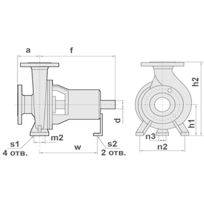 Насос консольный, центробежный Электромотор К80-65-125а поверхностный, корпус - чугун, мощность - 4кВт, напор - 16м, производительность - 745л/мин, без рамы, без двигателя