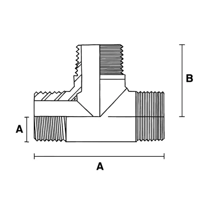 Тройник равнопроходной ELSEN Metalit 3/4″ Ду20 Ру16 90° корпус – латунь CW617N, присоединение – наружная резьба