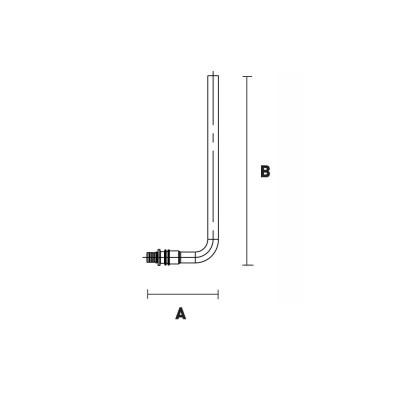 Трубка ELSEN Monolit Ду16 Ру10 корпус – медь, Г-образная для подключения к радиатору, длина 500мм  