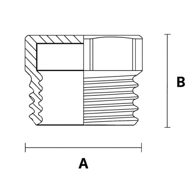 Заглушка ELSEN Metalit TIN 1″ Ду25 Ру16 корпус – латунь CW617N, покрытие – оловянное, присоединение - наружная резьба  