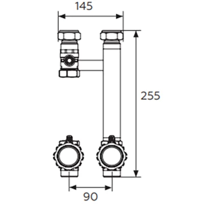 Насосная группа ELSEN SMARTBOX 2.0 EFG20.010 без насоса, без смесителя, прямая, мощность - 36.5кВт, производительность - 26л/мин, корпус - латунь