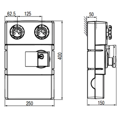 Насосная группа ELSEN SMARTBOX 3.5 EFG25.021 без насоса, со смесителем, без сервопривода, мощность - 37.2кВт, производительность - 26л/мин, корпус - латунь