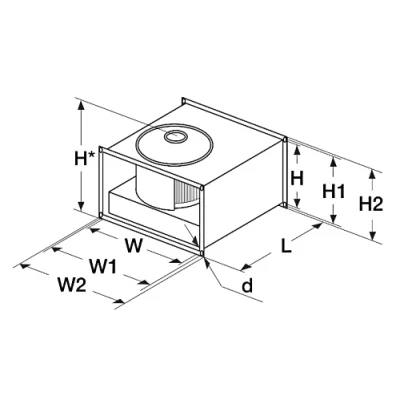 Вентилятор канальный Energolux SDR 90-50-6 XL3 прямоугольный, мощность - 3.5кВт, производительность - 8350м3/ч, корпус - оцинкованная сталь, 400В