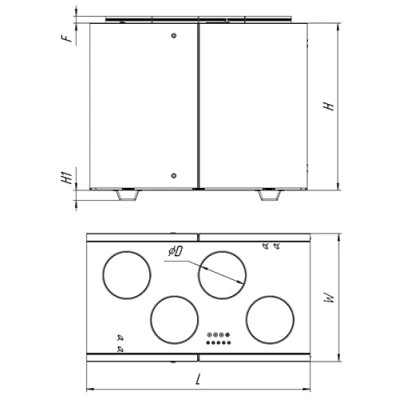 Приточно-вытяжные установки Energolux RIVIERA-EC VRE вертикальные, компактные, тип нагревателя - электрический
