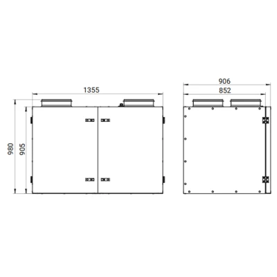 Приточно-вытяжная установка Energolux Riviera GO R-EC VRW 1500 вертикальная, производительность - до 1500м3/ч, тип нагревателя - водяной, 220В