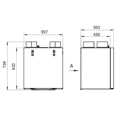 Приточно-вытяжная установка Energolux Riviera GO R-EC VRW 310 вертикальная, производительность - до 350м3/ч, тип нагревателя - водяной, 220В