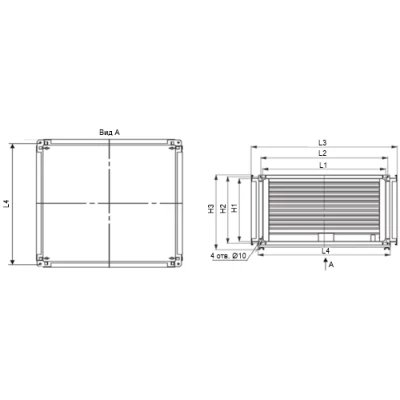Рекуператор пластинчатый Energolux SHRP 80-50, корпус - оцинкованная сталь