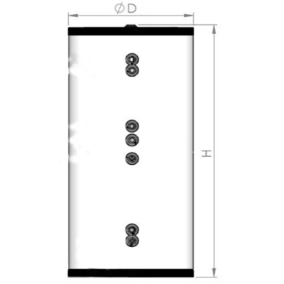 Бойлер косвенного нагрева ЭВАН WBС напольный, объем - 300л, мощность - 36кВт, корпус - эмалированная сталь, Tmax 110°C, подключение - боковое