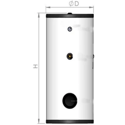Бойлер косвенного нагрева ЭВАН WBT напольный, объем - 160л, мощность - 24кВт, корпус - эмалированная сталь, Tmax 110°C, подключение - боковое