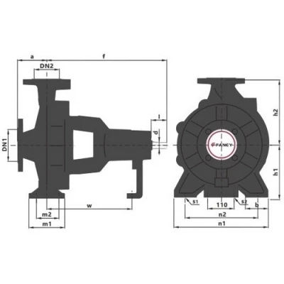 Насосная часть FANCY FS 80-315/550 поверхностная, корпус - чугун, мощность - 55кВт, напор - 91м, производительность - 2400л/мин, 380В
