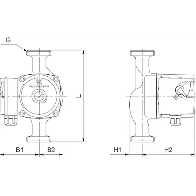 Насосы циркуляционные Grundfos UP-N поверхностные, корпус - нержавеющая сталь, мощность - 0.065-0.12кВт, напор - 1.5-4.5м, производительность - 37-59л/мин, 220В