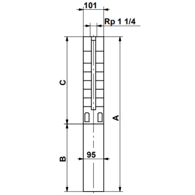Насос скважинный Grundfos SP 3A-33 погружной, корпус - нержавеющая сталь, мощность - 2.2кВт, напор - 202м, производительность - 73л/мин, 380В
