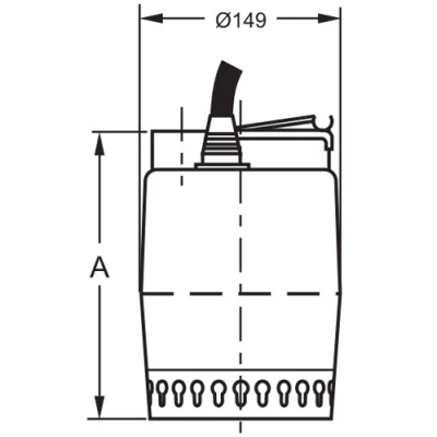 Насосы дренажные Grundfos UNILIFT KP AV1 погружные, корпус - нержавеющая сталь, мощность - 0.3-0.7кВт, напор - 5.2-9.1м, производительность - 137-233л/мин, 220В