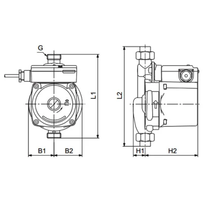 Насос повысительный Grundfos UPA 15-90 160 поверхностный, корпус - чугун, мощность - 0.12кВт, напор - 9м, производительность - 32л/мин, 220В