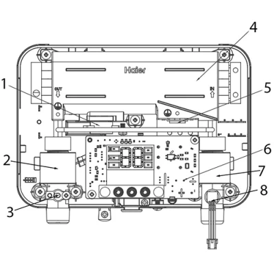 Водонагреватель электрический проточный Haier SMART настенный, мощность - 6кВт, корпус - эмалированная сталь, Tmax 55°C, 220В