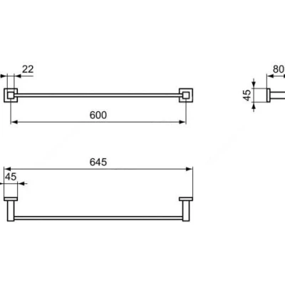 Полотенцедержатель IDEAL STANDARD IOM SQUARE E2197AA