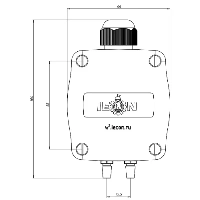 Датчики давления IECON для воздуха, интерфейс - RS485 Modbus