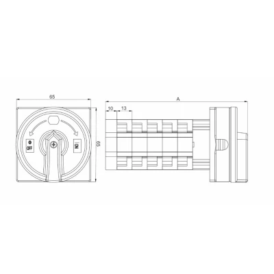 Переключатели кулачковые IEK MASTER MI-CS11 16А закрытая рукоятка, напряжение питания 230/400/690B, степень защиты IP20