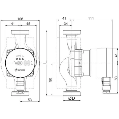 Насос циркуляционный IMP PUMPS NMT MINI PRO 25/70-180 поверхностный, корпус - чугун, мощность - 0.04кВт, напор - 7.1м, производительность - 80л/мин, 220В